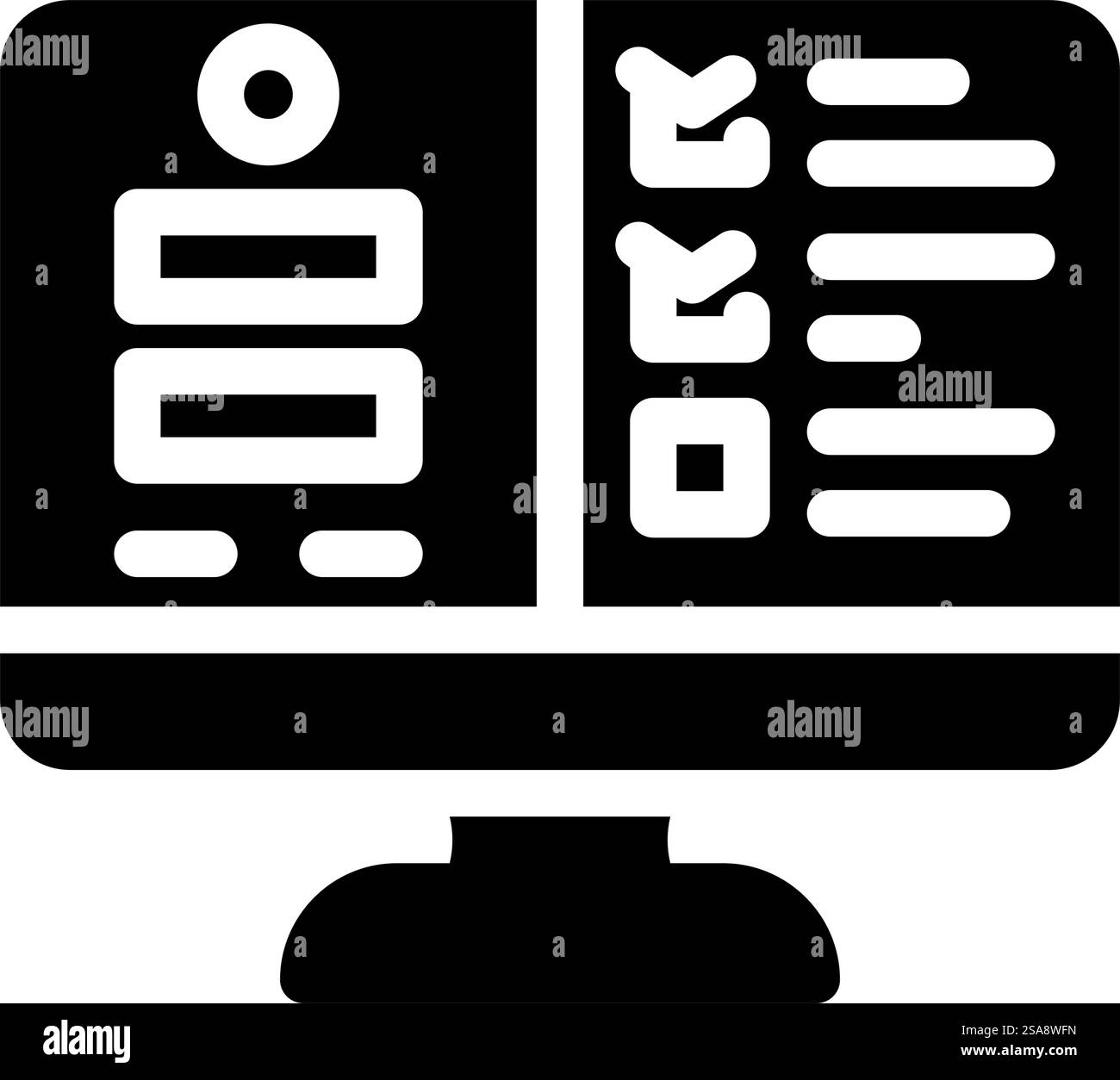 usability testing ux ui design glyph icon vector. usability testing ux ...