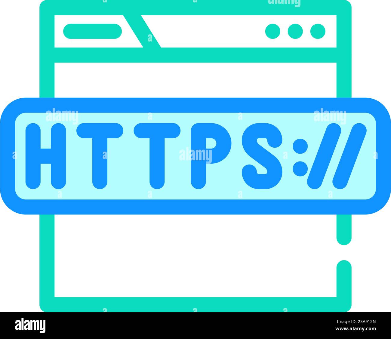https seo color icon vector. https seo sign. isolated symbol illustration. https seo color icon vector illustration Stock Vector
