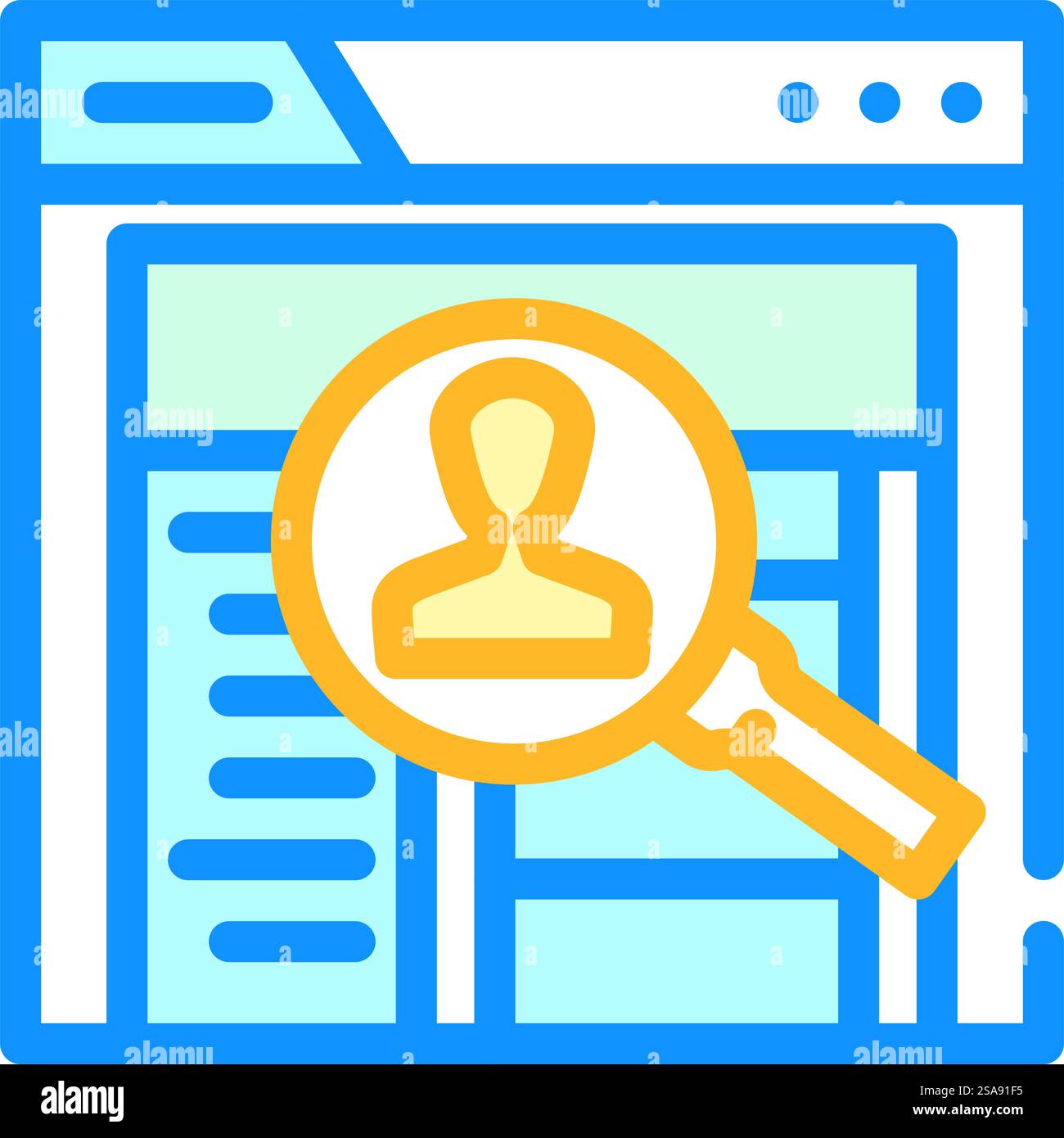contextual inquiry ux ui design color icon vector. contextual inquiry ...