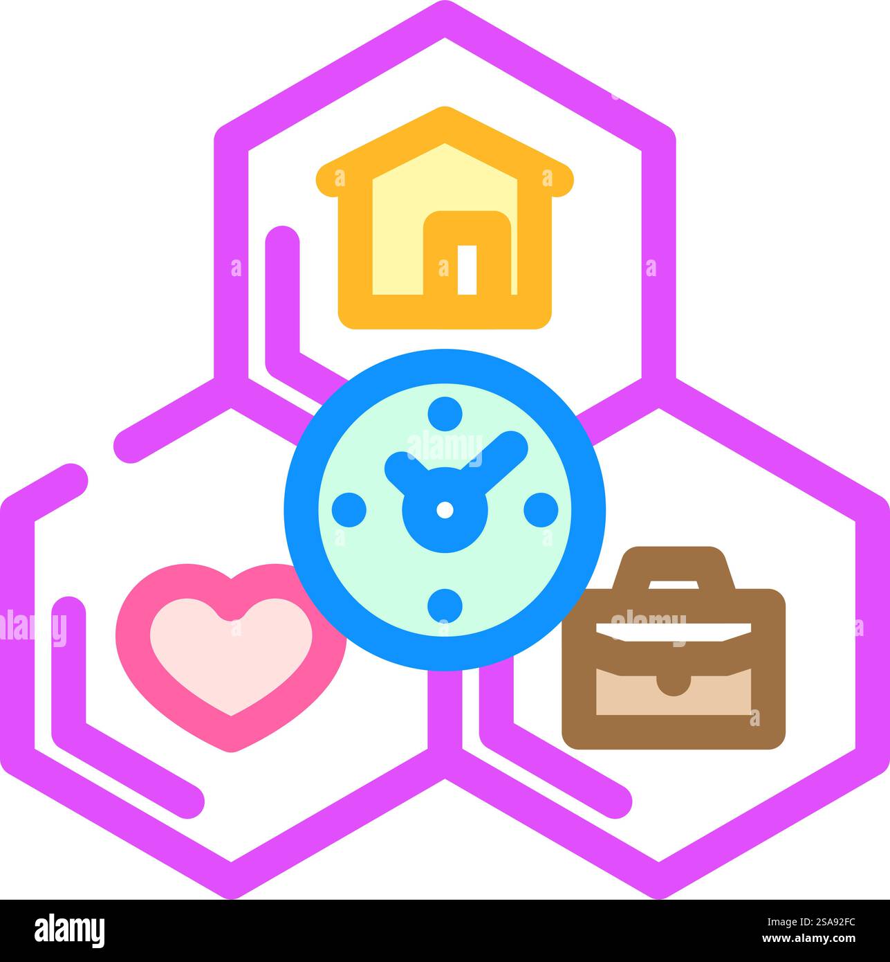 work life integration time color icon vector. work life integration ...