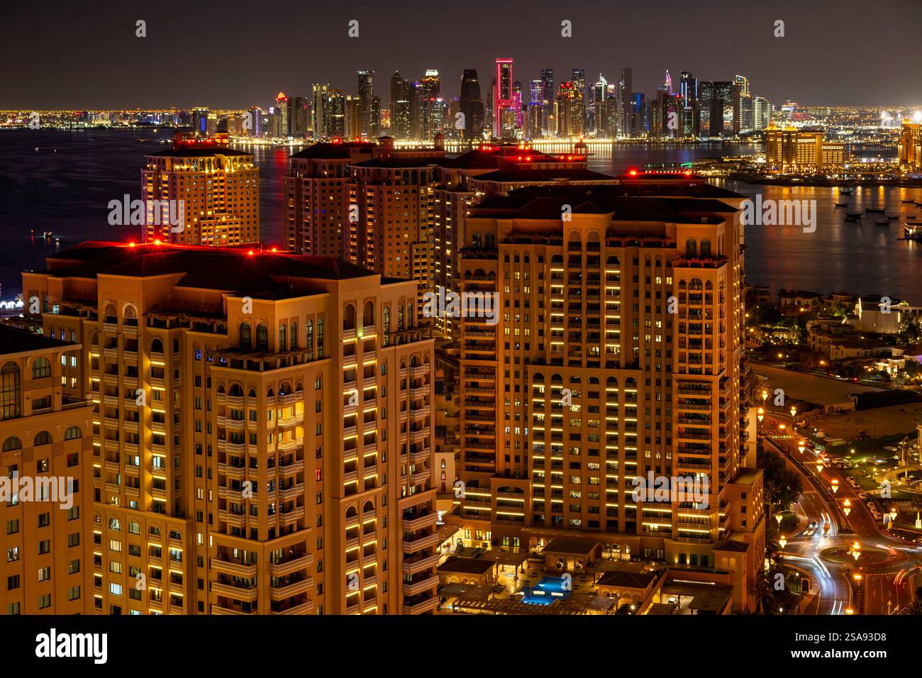 Aerial view of Peral Qatar Porto Arabia Doha Qatar Stock Photo - Alamy