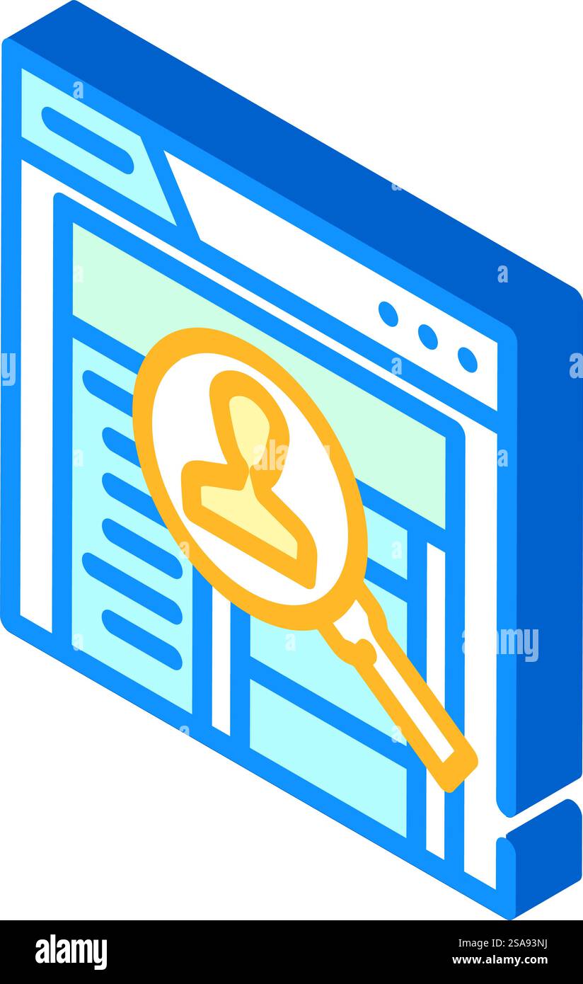 contextual inquiry ux ui design isometric icon vector. contextual ...