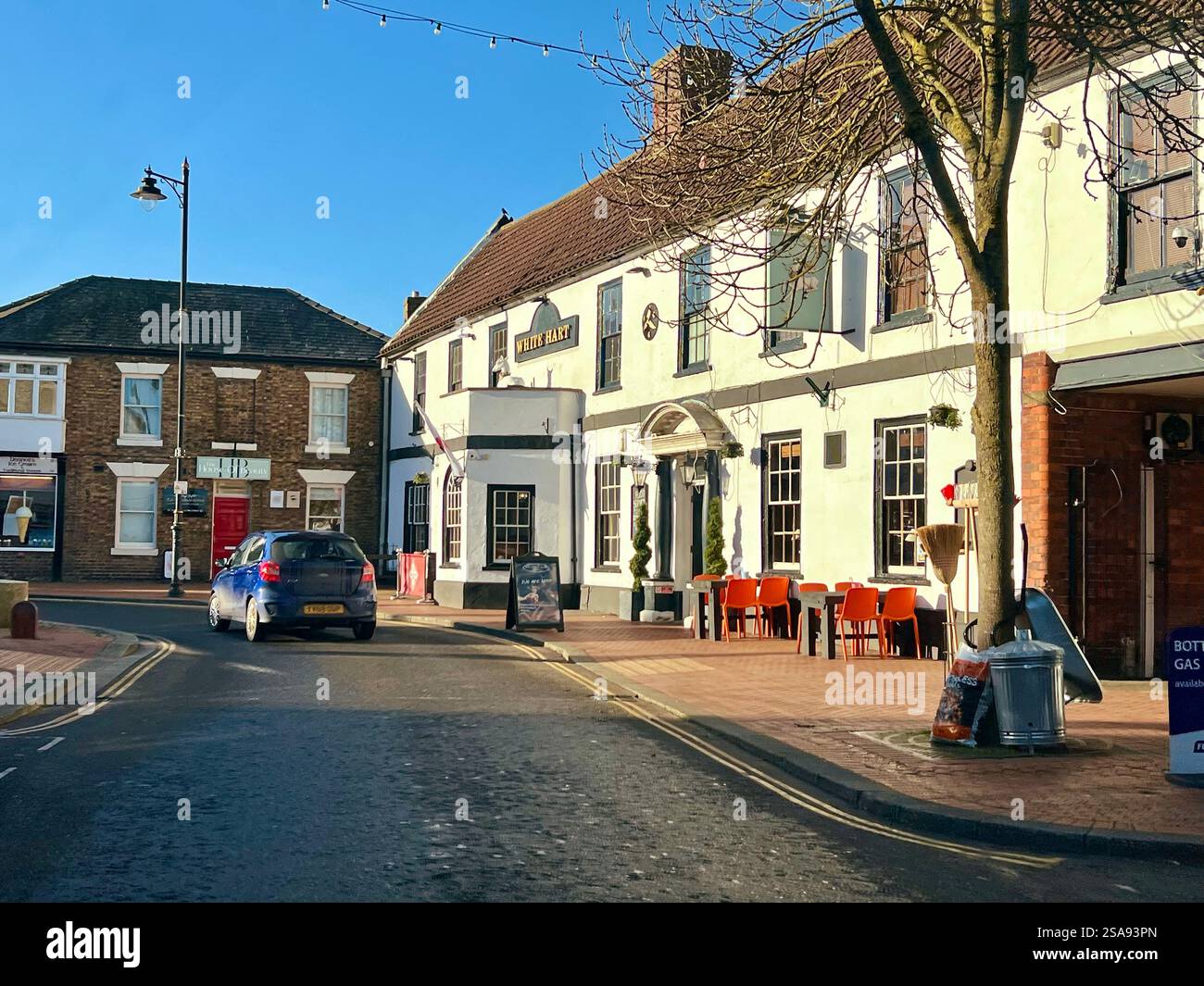 The market town of Spilsby in Lincolnshire, Eastern England - Smartphone Captured Stock Image