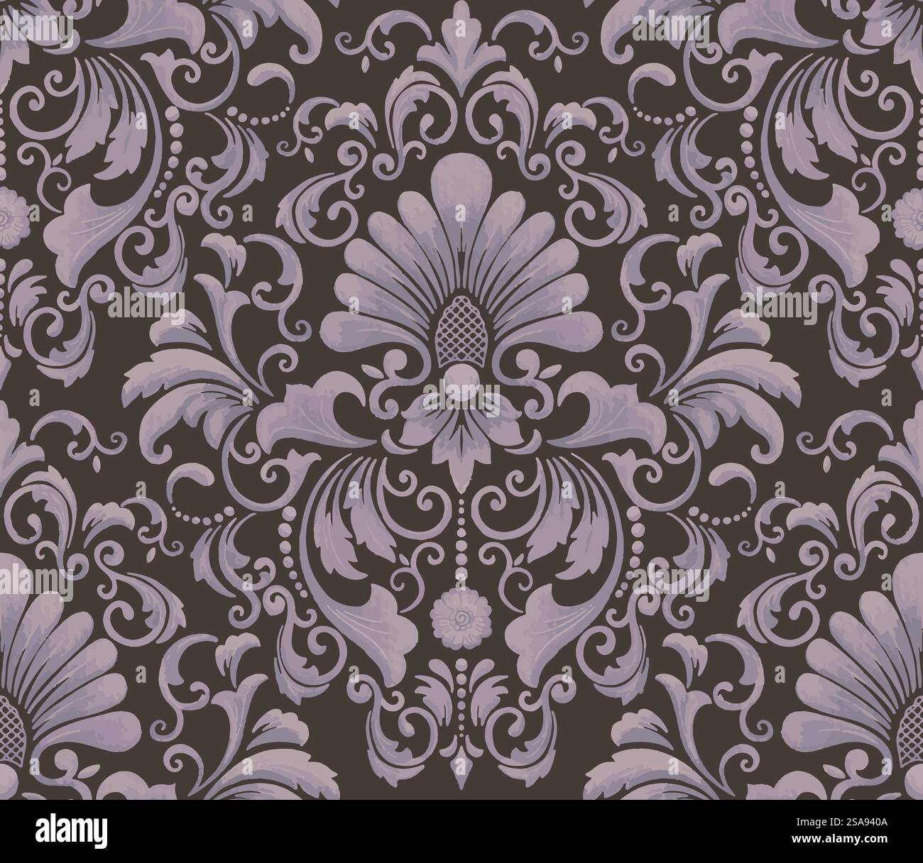 Damask seamless pattern element. Vector classical luxury old fashioned ...