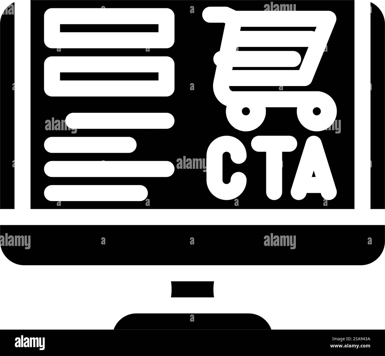 call to action cta ux ui glyph icon vector. call to action cta ux ui ...