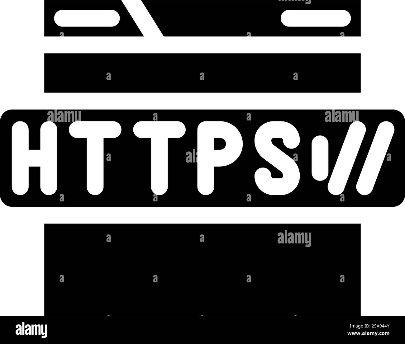https seo glyph icon vector. https seo sign. isolated symbol illustration. https seo glyph icon vector illustration Stock Vector