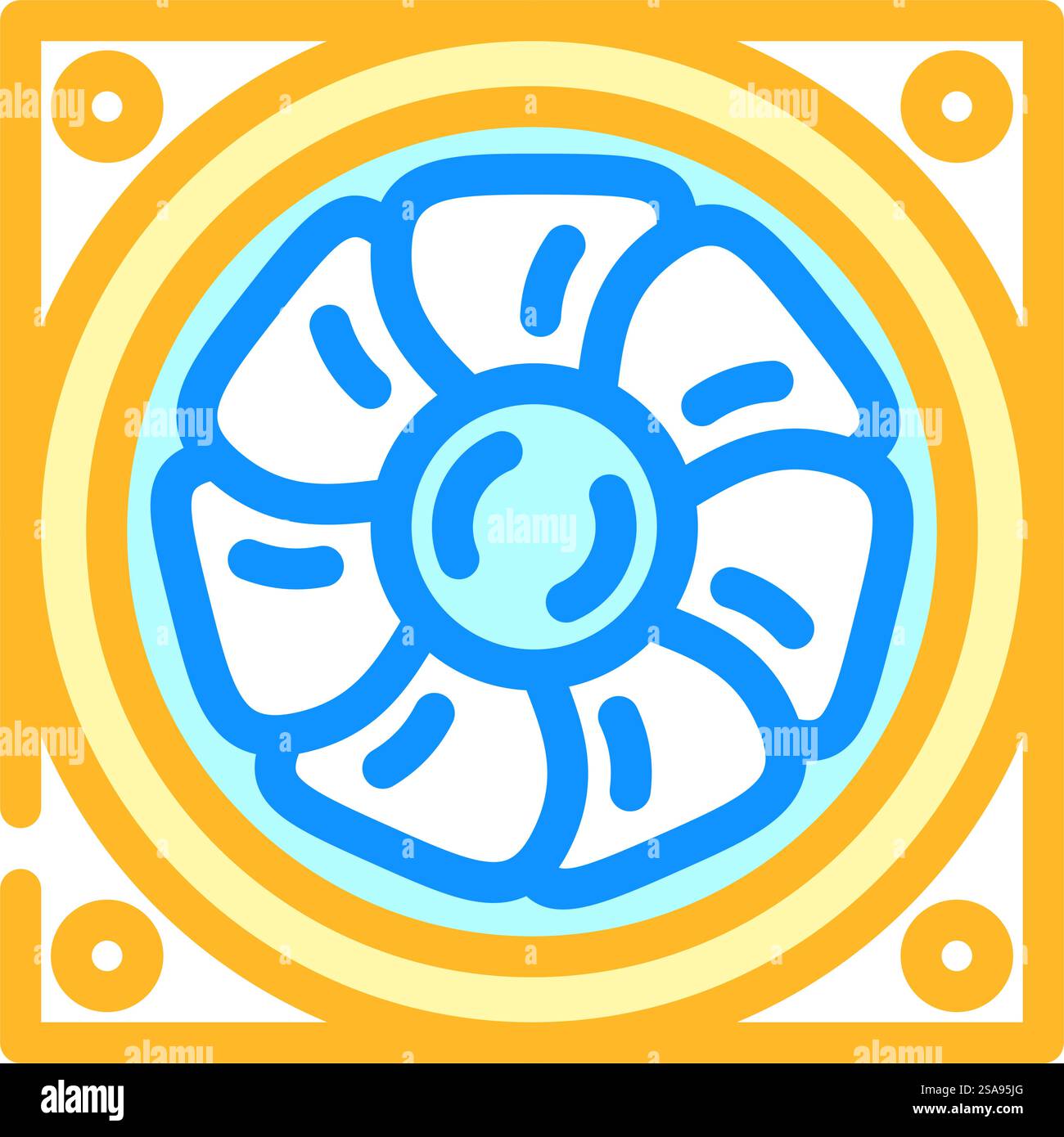 ventilation fan color icon vector. ventilation fan sign. isolated ...