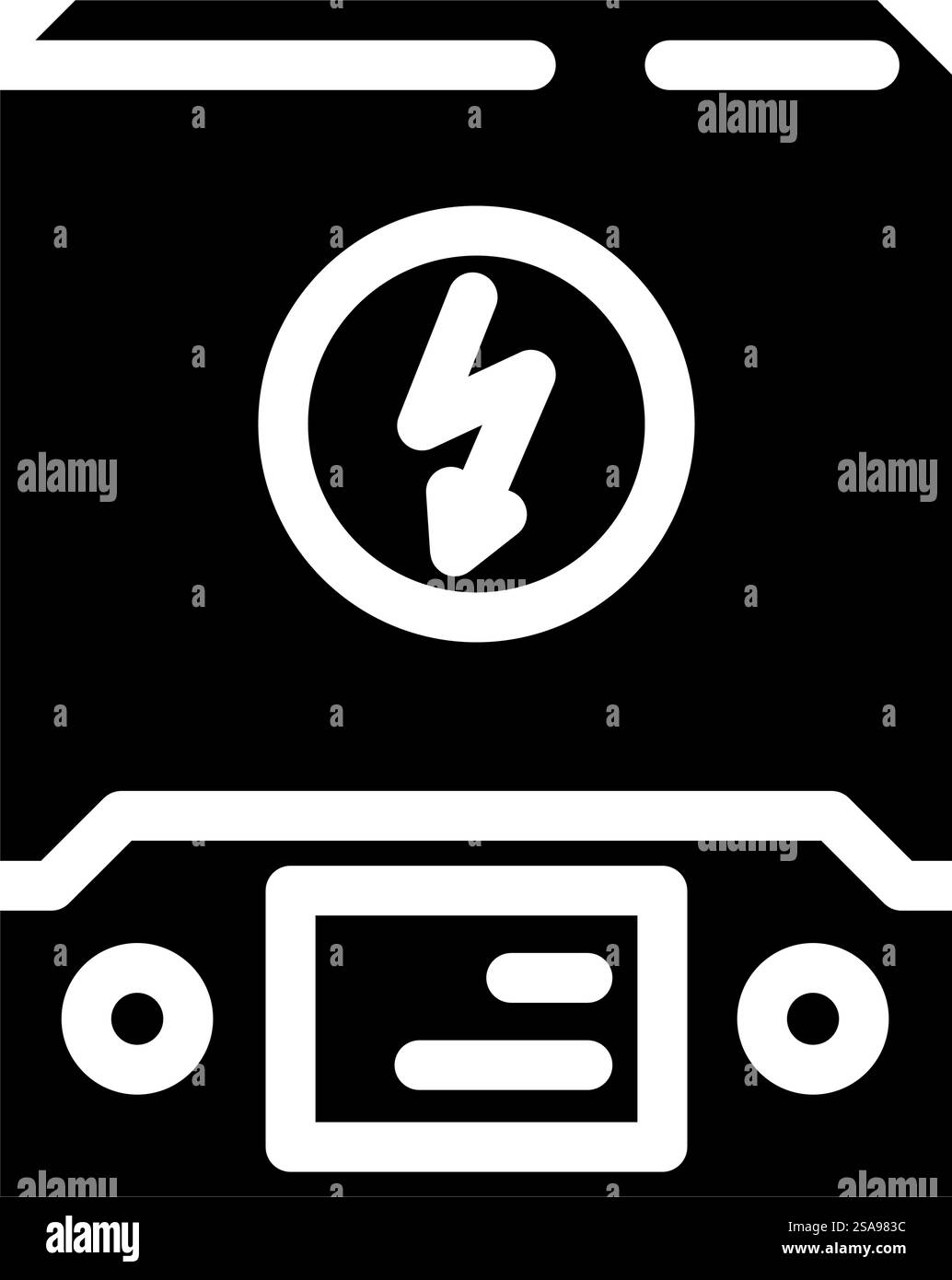 inverter solar panel glyph icon vector. inverter solar panel sign ...