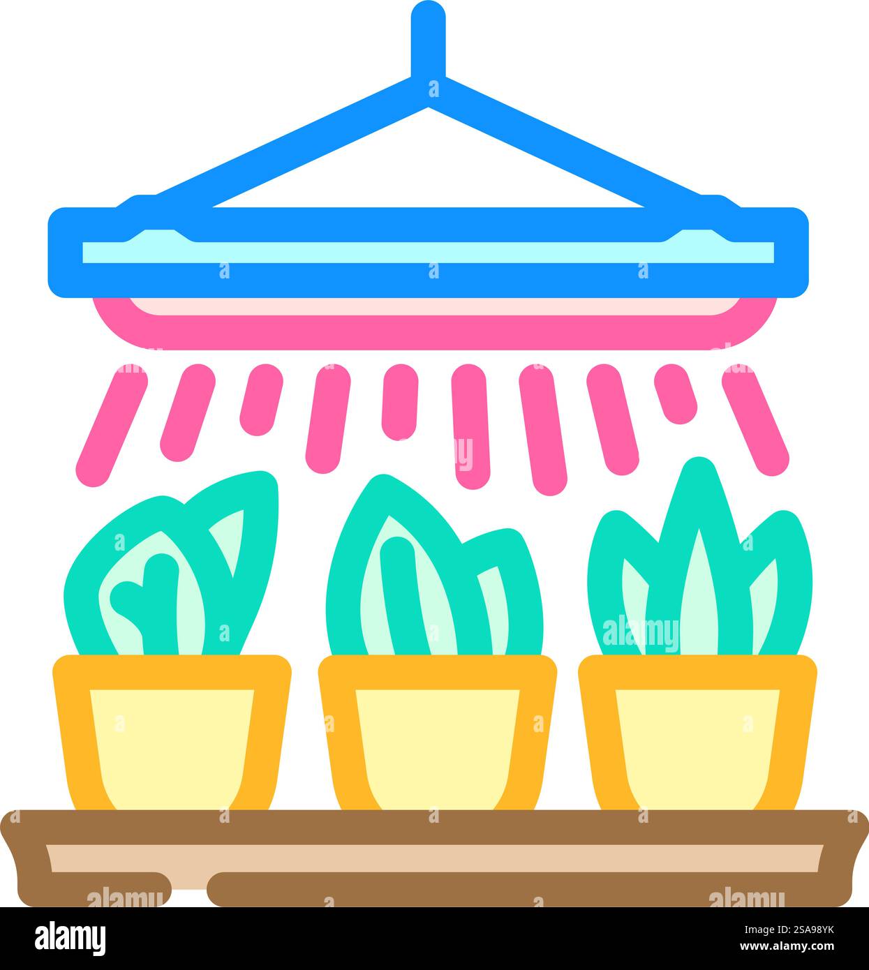 grow lights urban gardening color icon vector. grow lights urban ...