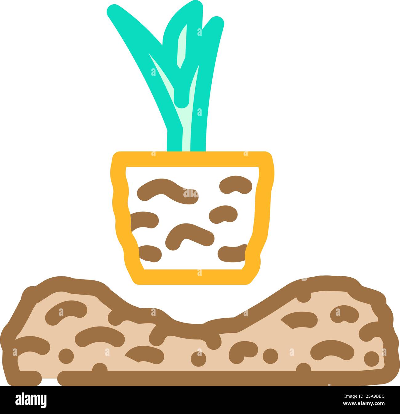 transplanting urban gardening color icon vector. transplanting urban ...