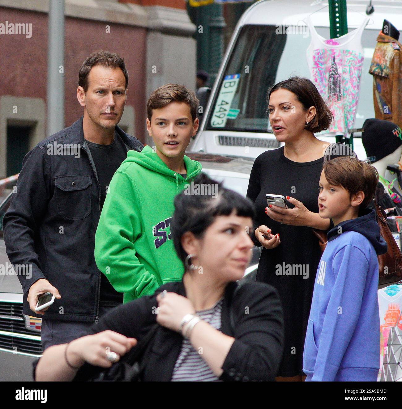 Actor Patrick Wilson, his wife Dagmara Domińczyk and their children ...