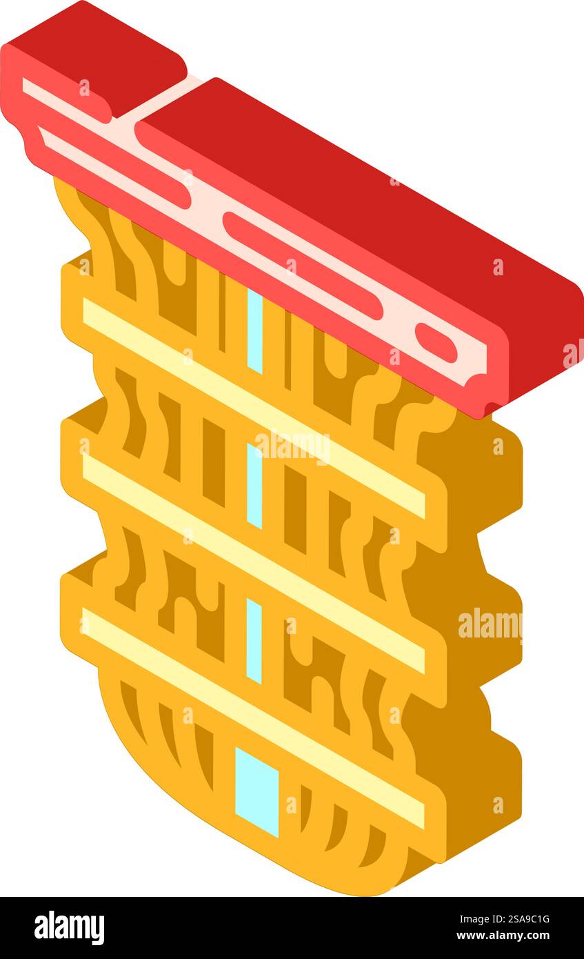 computer quantum technology isometric icon vector. computer quantum technology sign. isolated symbol illustration. computer quantum technology isometric icon vector illustration Stock Vector