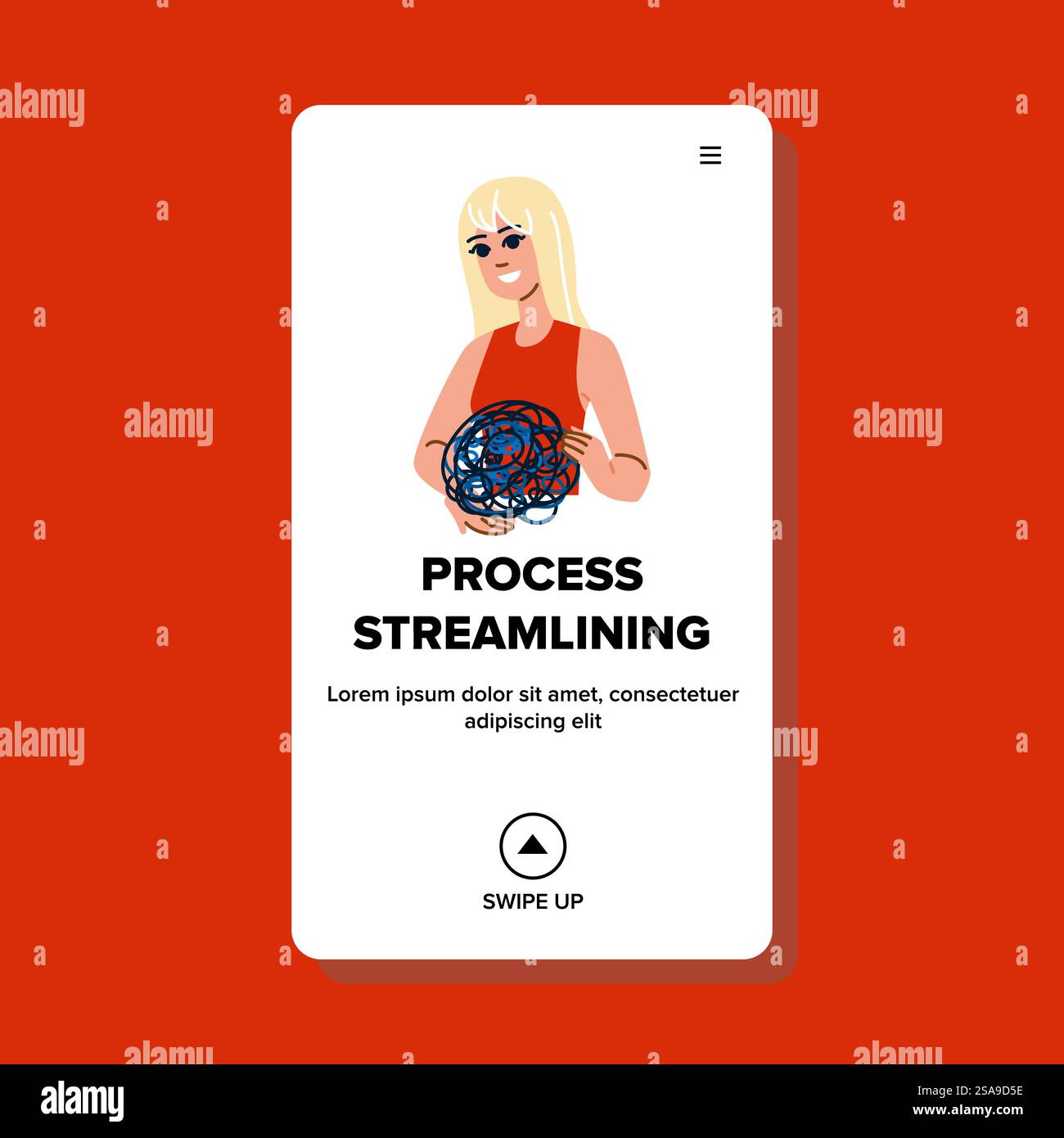 optimization process streamlining vector. workflow integration ...