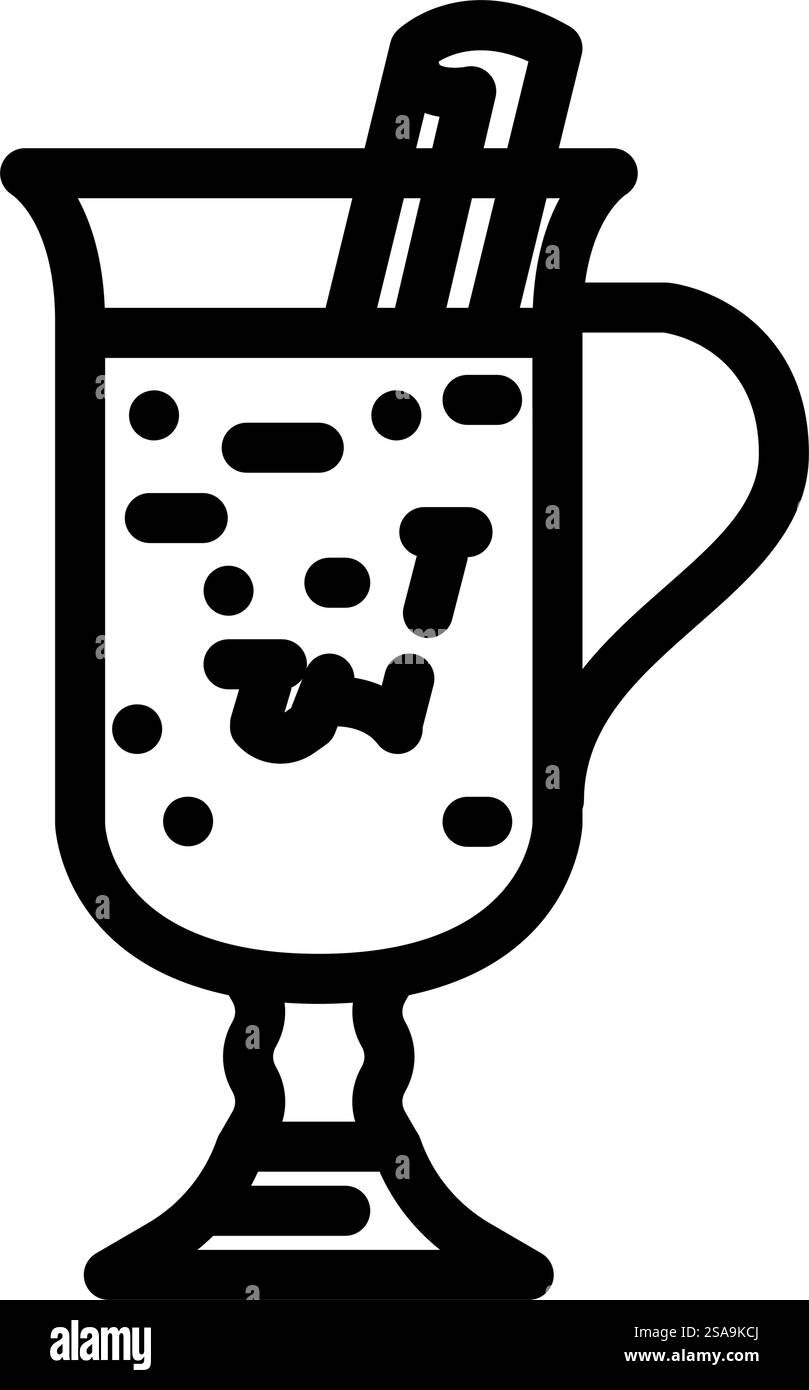 hot cider autumn line icon vector. hot cider autumn sign. isolated ...