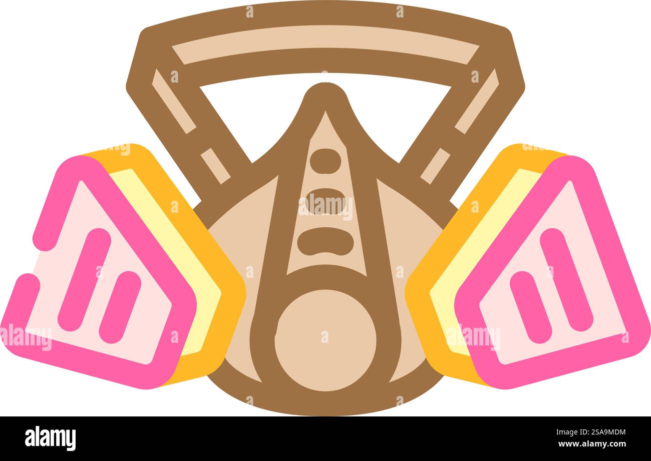 respirator ppe protective equipment color icon vector. respirator ppe ...