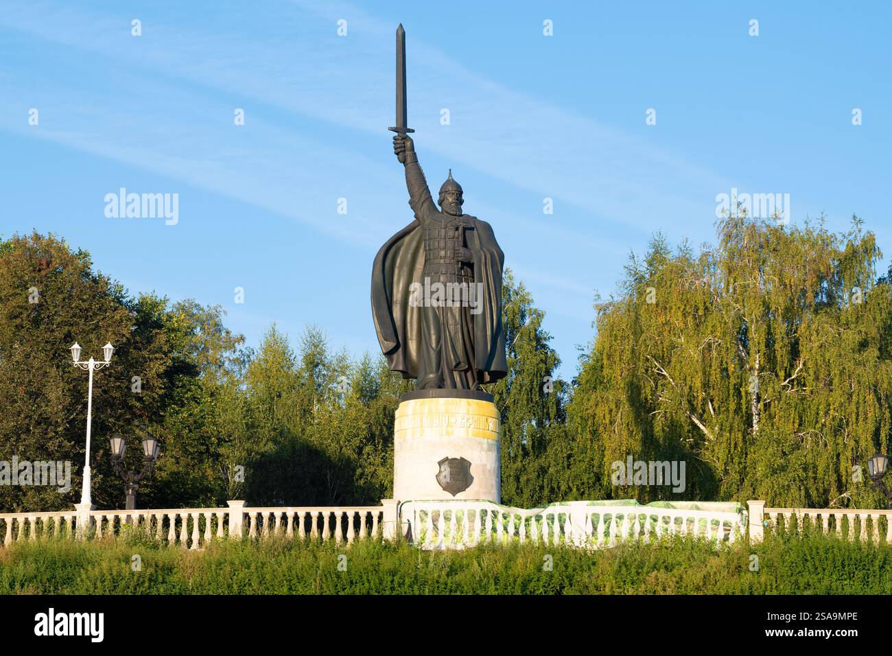 MUROM, RUSSIA - SEPTEMBER 06, 2024: View of the monument to the epic Russian hero Ilya Muromets on a sunny September morning Stock Photo