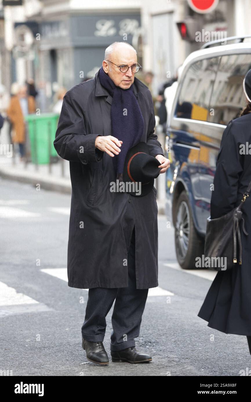 Paris, France. 29th Jan, 2025. Rene Ruello arriving at the funeral ...