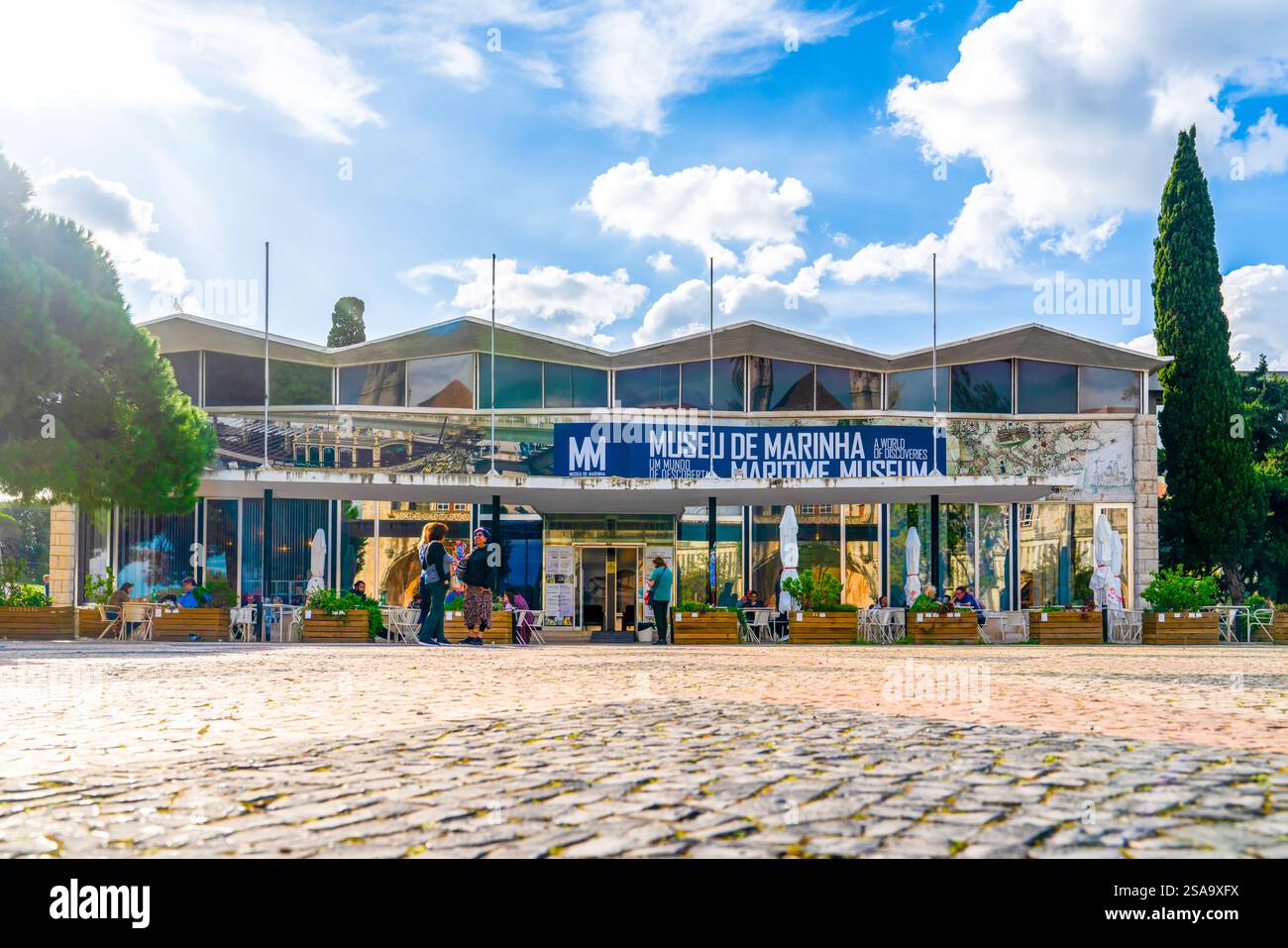 Lisbon, Portugal - October 30, 2024: Closeup view of the Navy Museum (Portuguese: Museu de Marinha) is a maritime museum in Lisbon, dedicated to all a Stock Photo