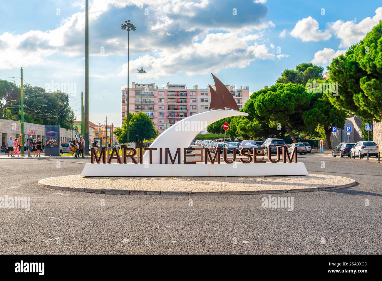 Lisbon, Portugal - October 30, 2024: Closeup view of the Navy Museum (Portuguese: Museu de Marinha) is a maritime museum in Lisbon, dedicated to all a Stock Photo