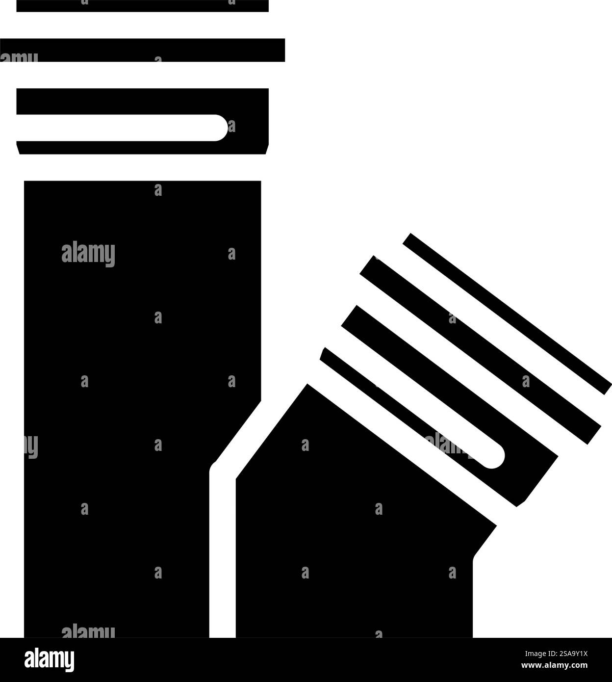 tube plastic package glyph icon vector. tube plastic package sign ...