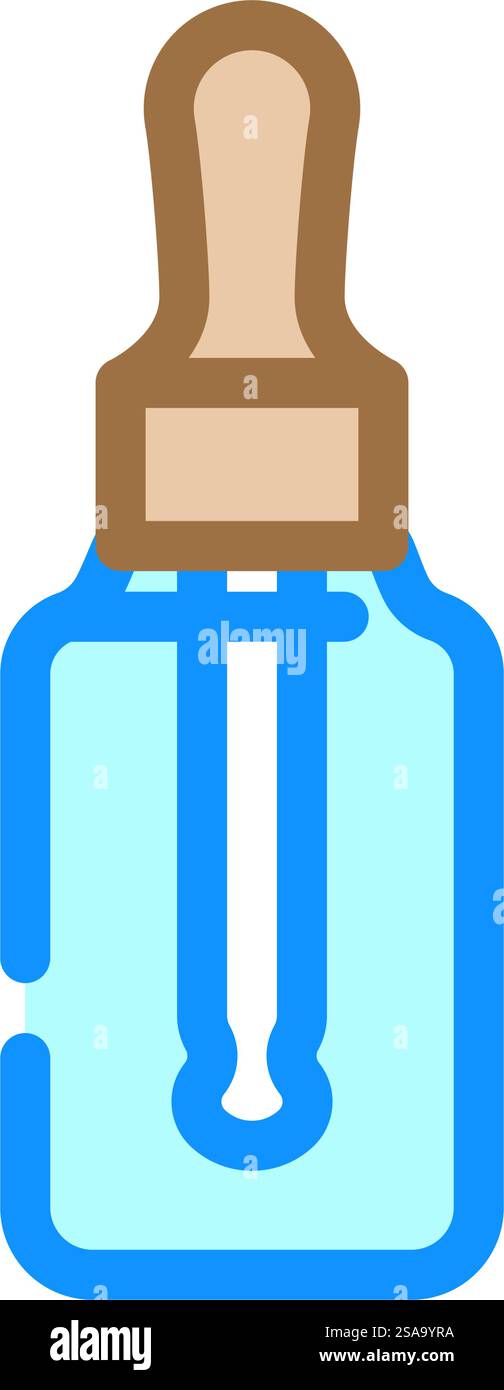 bottle dropper glass package color icon vector. bottle dropper glass ...