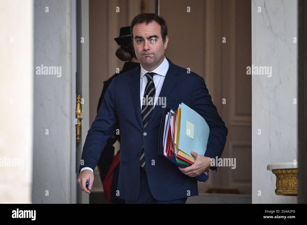 Paris, France. 29th Jan, 2025. French Minister for the Armed Forces ...