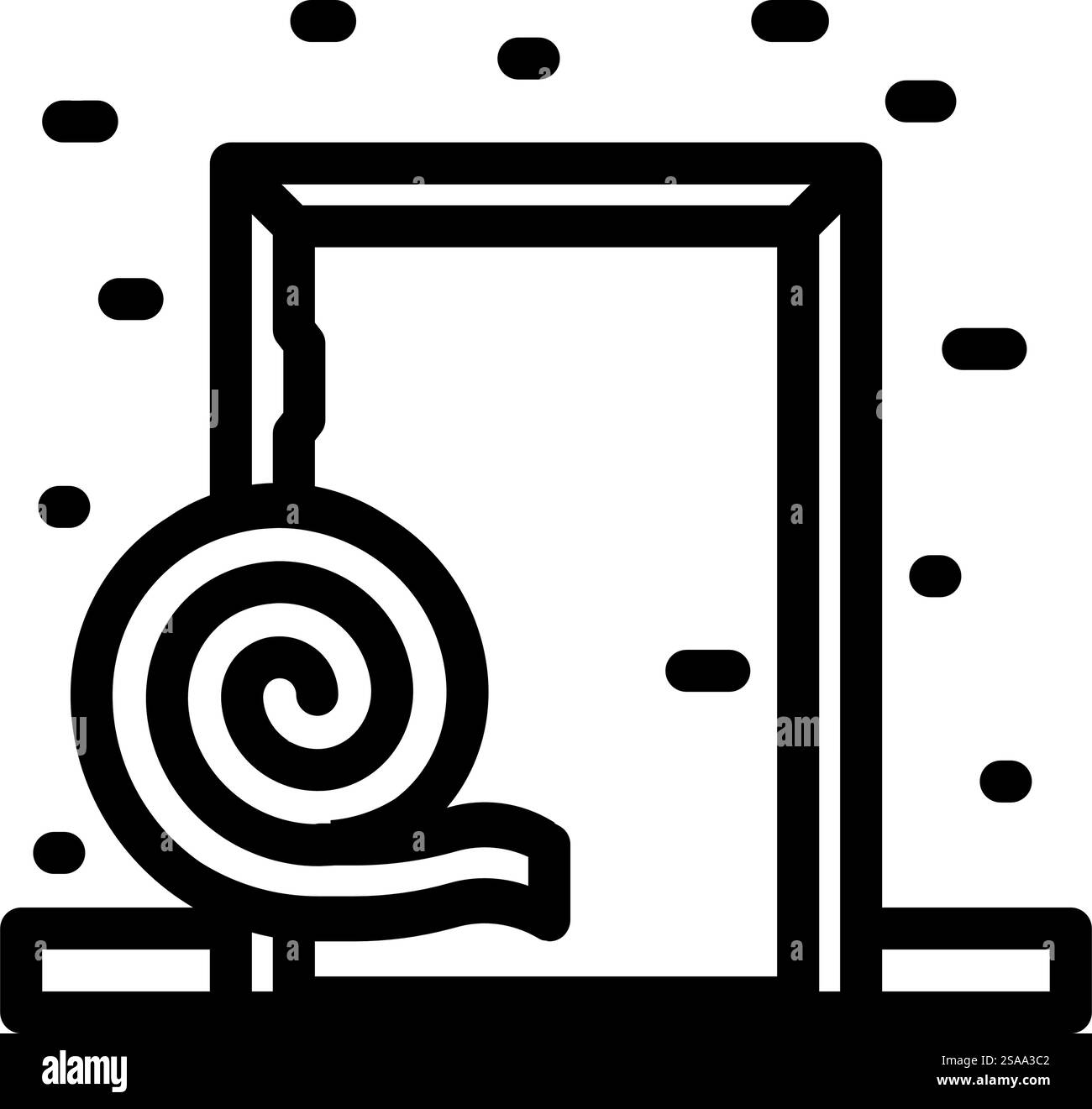 weather stripping energy conservation line icon vector. weather ...