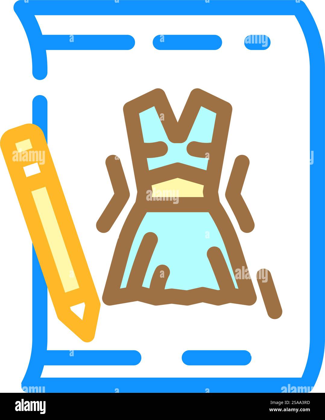 sketch dressmaking fashion color icon vector. sketch dressmaking ...