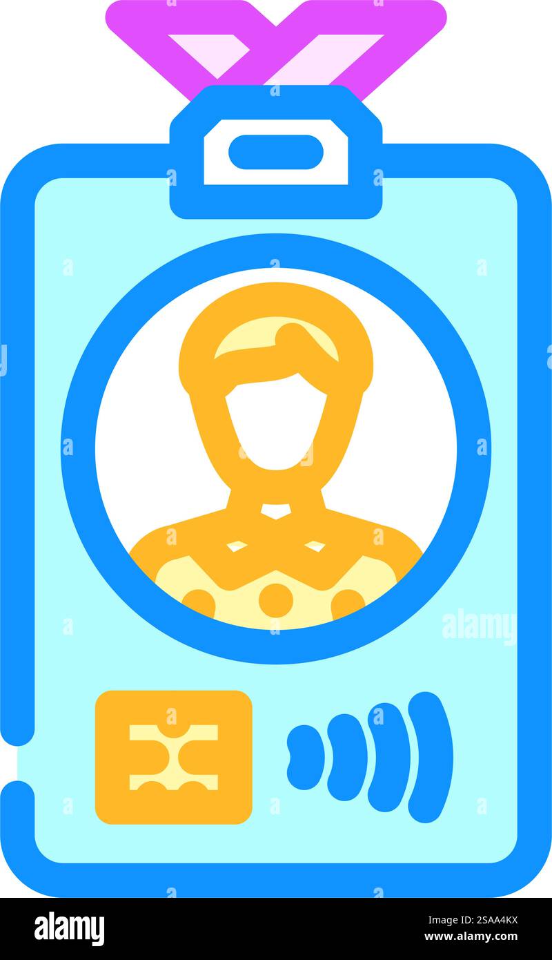 smart card with nfc color icon vector. smart card with nfc sign ...