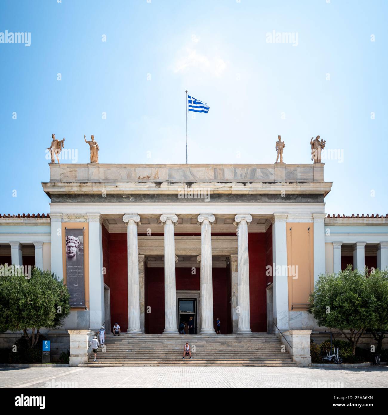 Front view of the National Archaeological Museum housing the richest ...