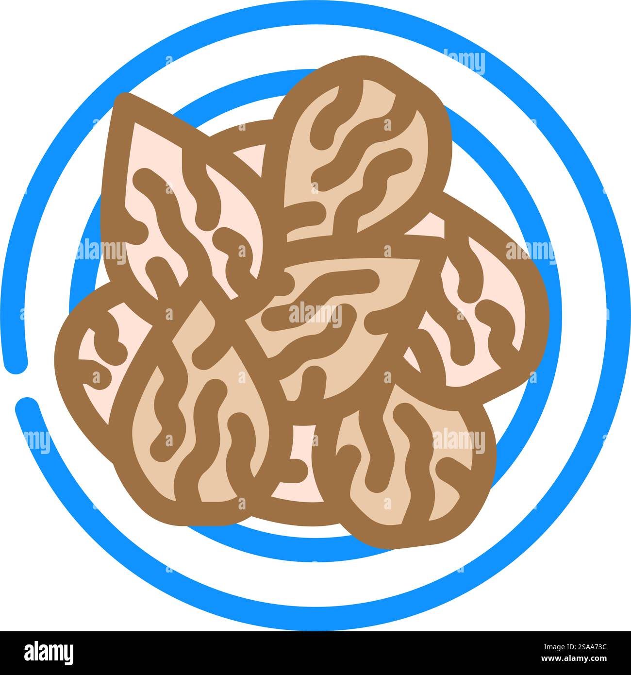 almonds vegan food color icon vector. almonds vegan food sign. isolated ...