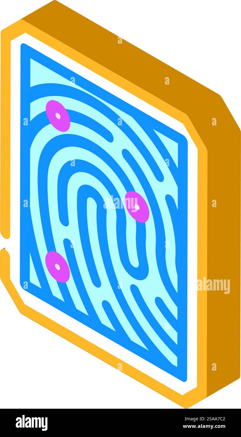 fingerprint scan isometric icon vector. fingerprint scan sign. isolated ...
