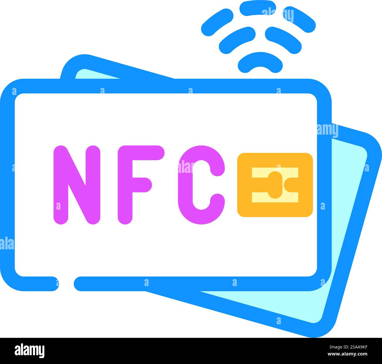 nfc card color icon vector. nfc card sign. isolated symbol illustration ...