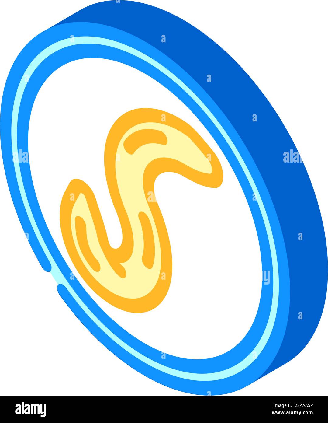 pinworm parasite isometric icon vector. pinworm parasite sign. isolated ...