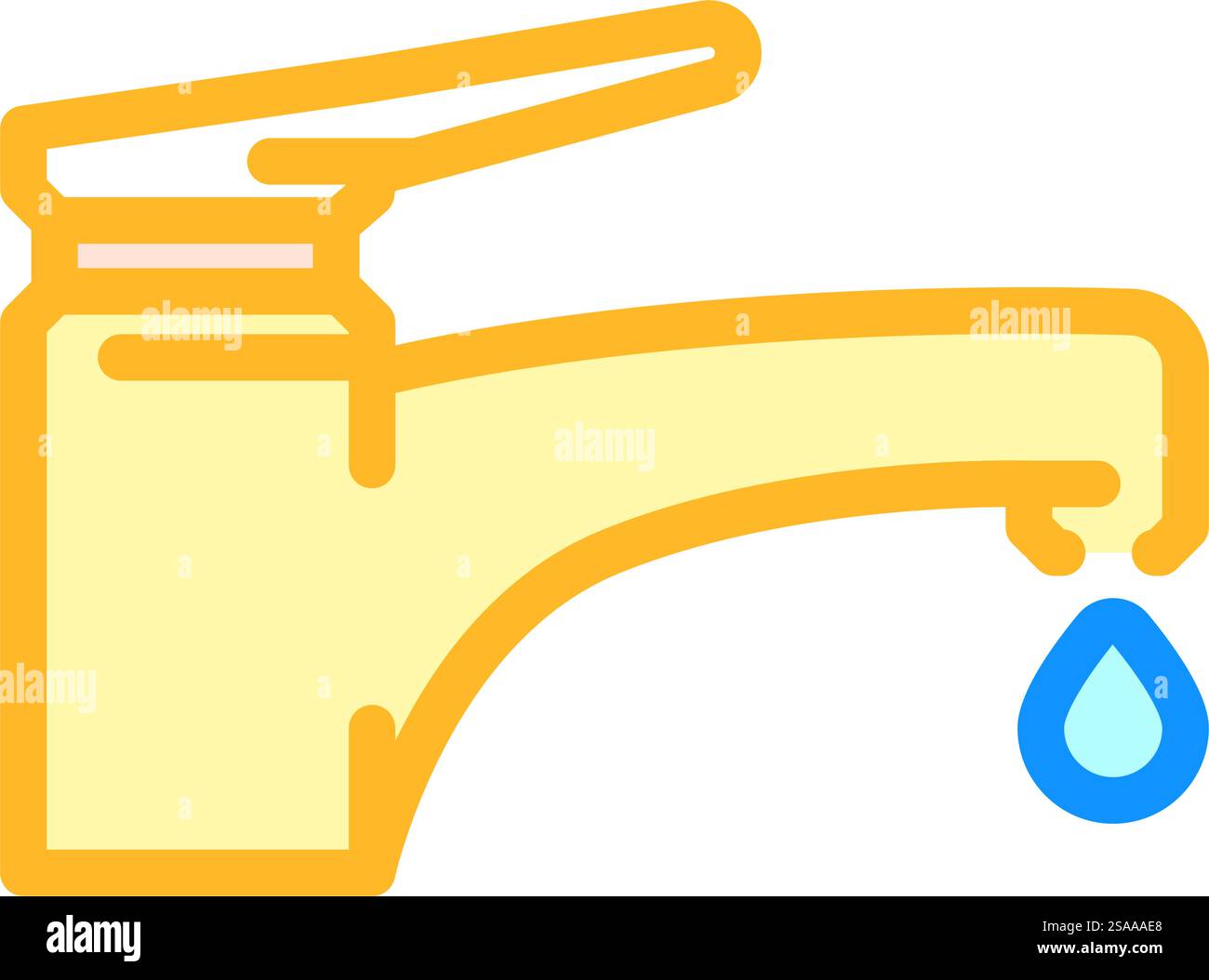 dripping faucet water saving color icon vector. dripping faucet water ...