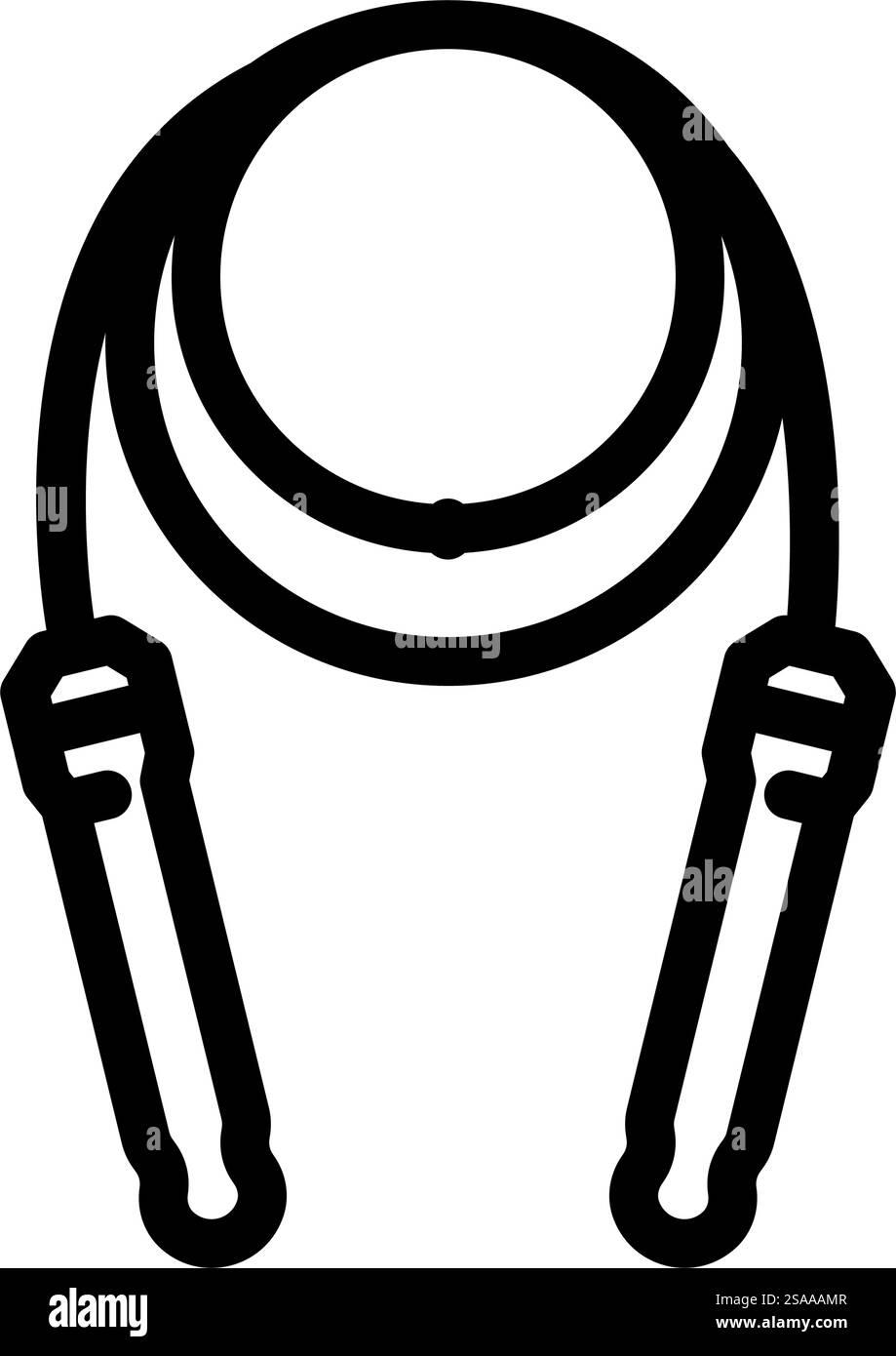 jump rope fitness tool line icon vector. jump rope fitness tool sign ...