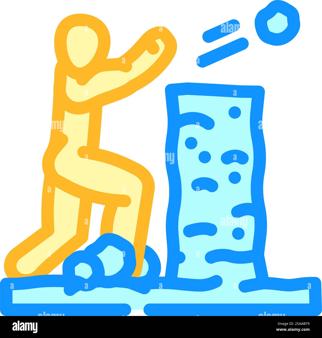 snowball fight winter color icon vector. snowball fight winter sign ...