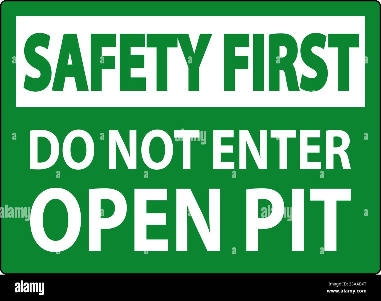 Open Pite Sign Safety First Open Pit Sign Do Not Enter Open Pit Stock Vector Image ...