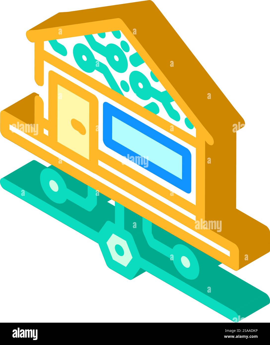 smart technology green building isometric icon vector. smart technology ...