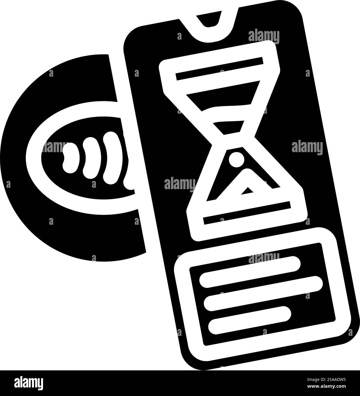 nfc payment in progress glyph icon vector. nfc payment in progress sign ...