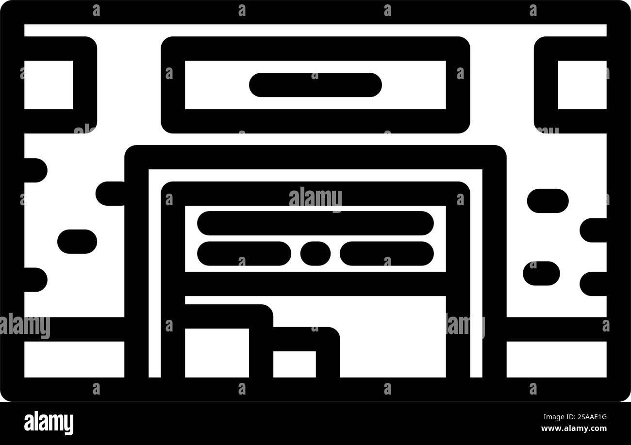 bucket shop line icon vector. bucket shop sign. isolated contour symbol ...