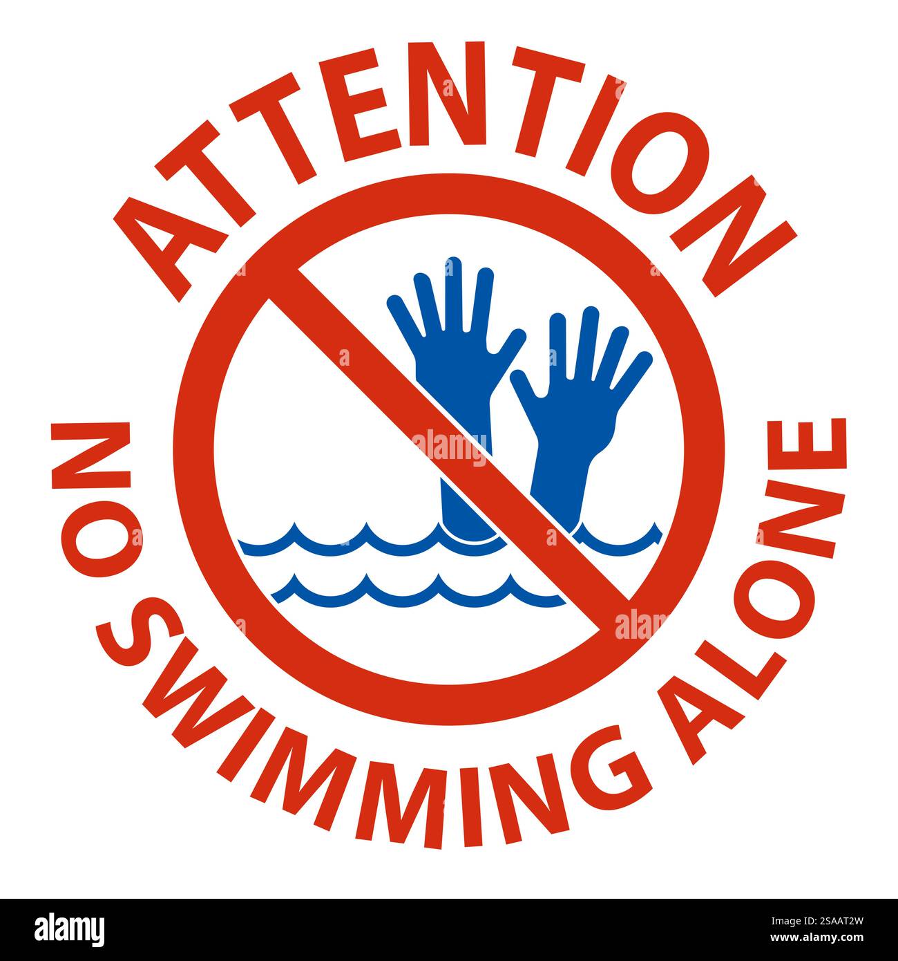 Caution no swimming allowed Cut Out Stock Images & Pictures - Alamy