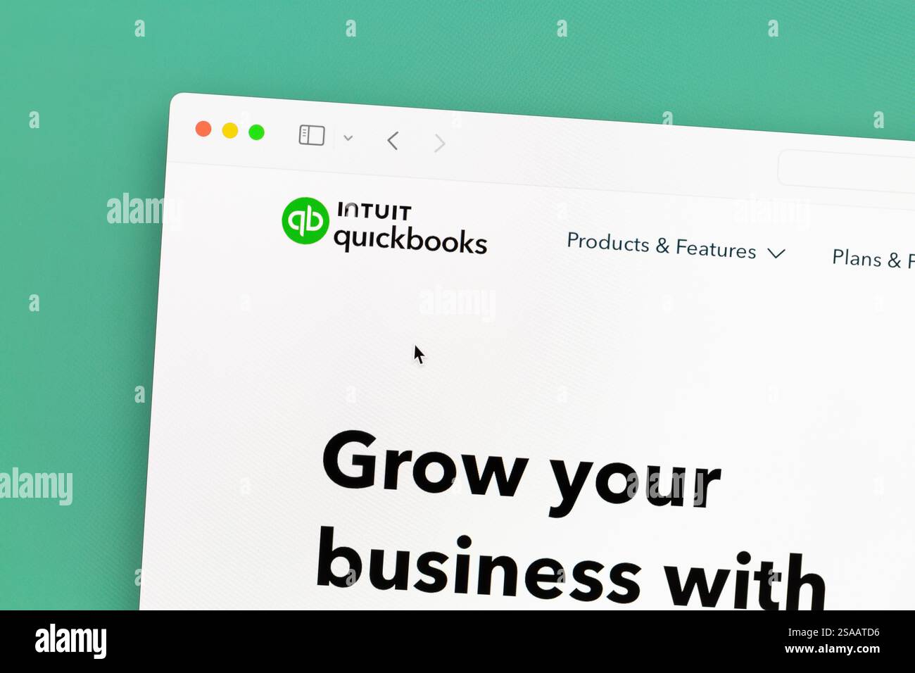 Ostersund, Sweden - Jan 11 2025: Intuit Quickbooks webpage. QuickBooks is an accounting software package developed and marketed by Intuit. Stock Photo