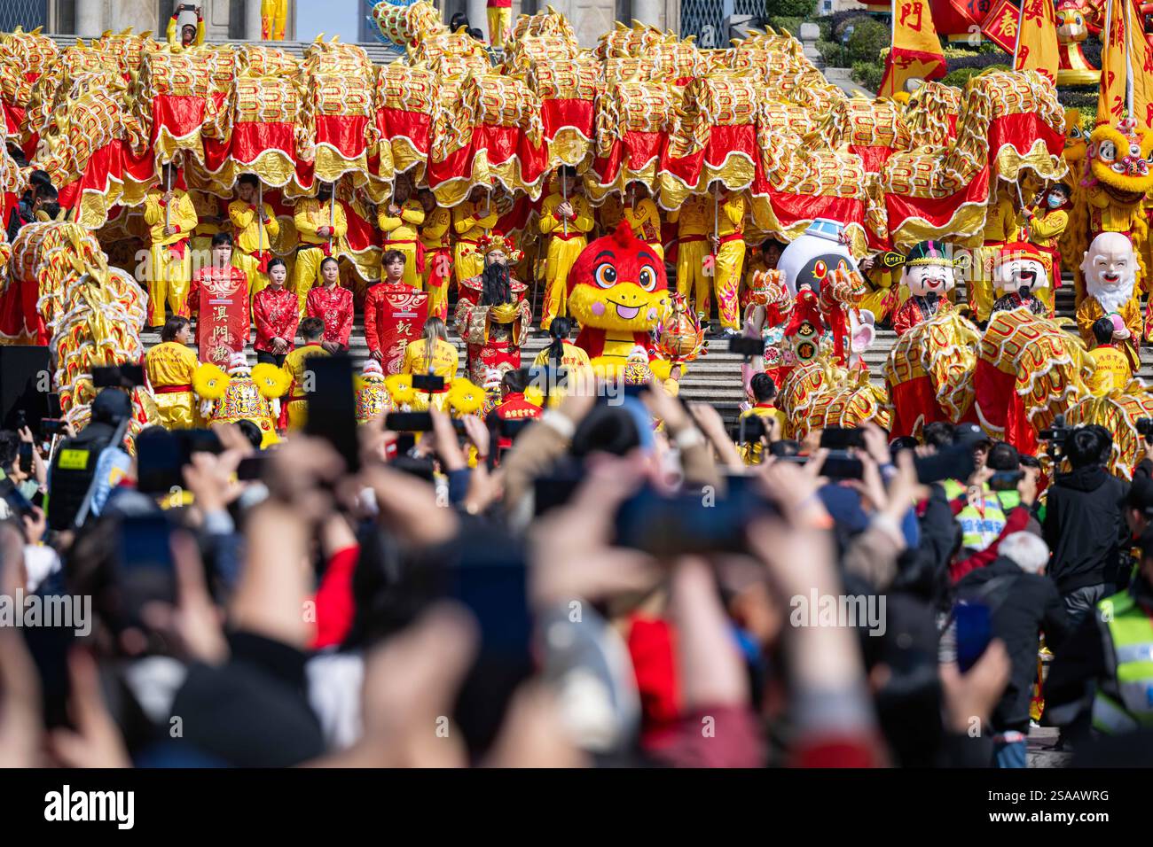 chinese new year dragon performance