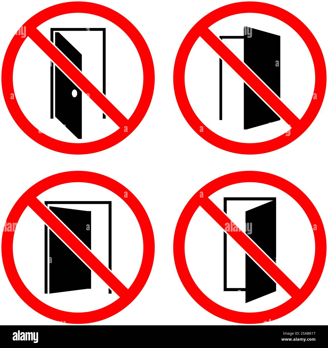 Danger Sign, Do Not Open This Door Stock Vector Image & Art - Alamy
