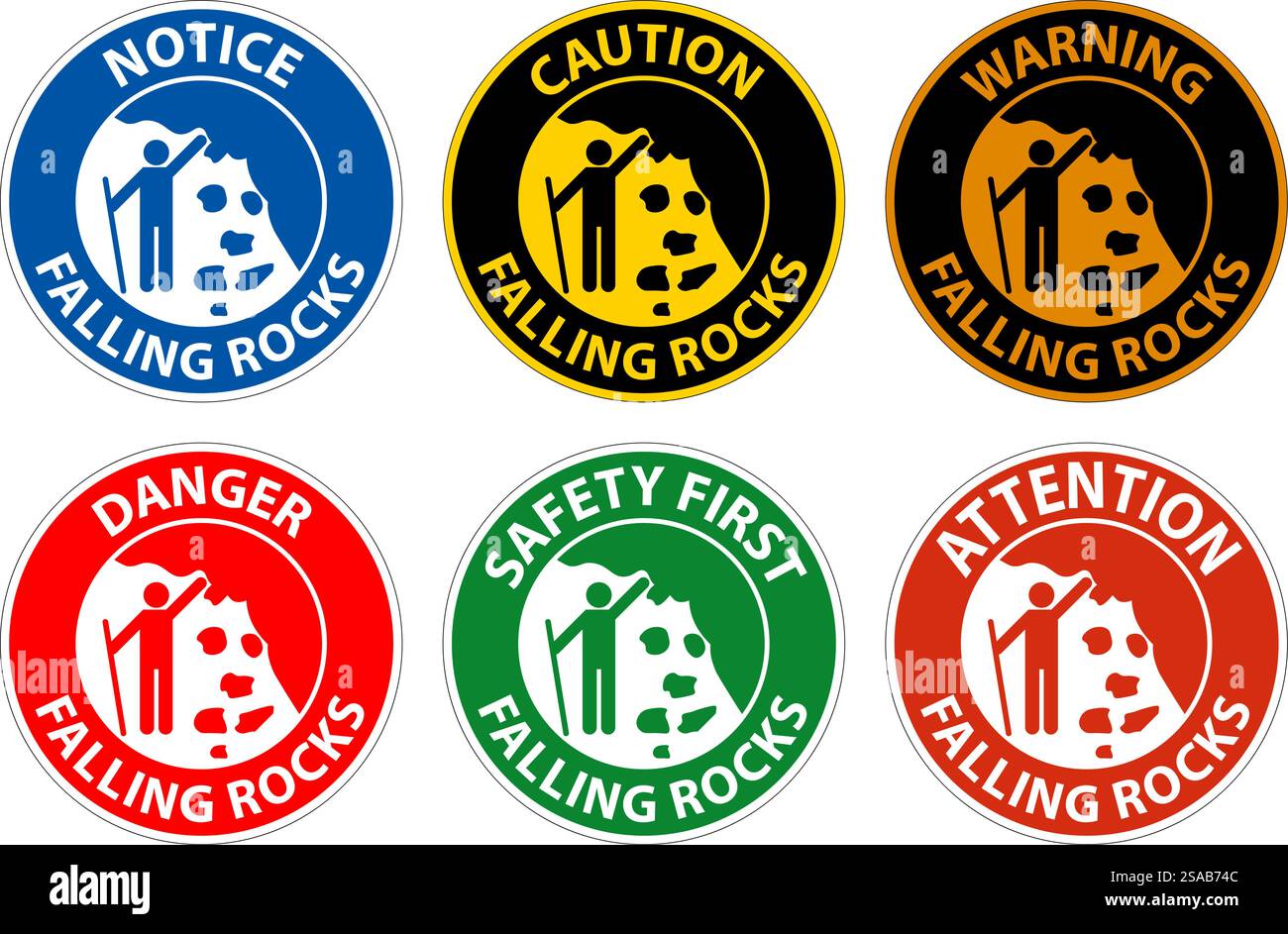 Mutcd Sign Falling Rocks Campground Sign, Park Sign and Guide Sign, Falling Rocks Stock Vector ...