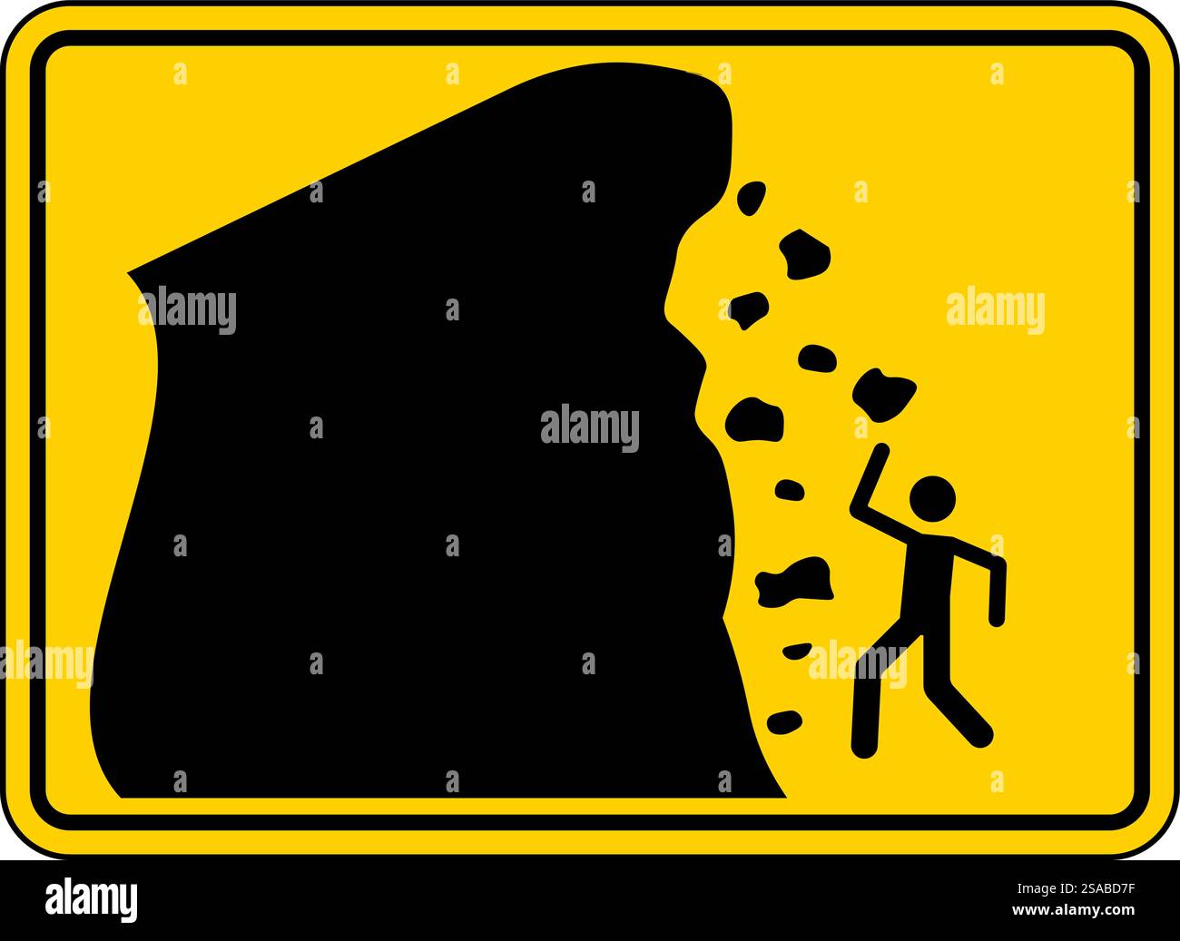 Road Warning Sign, Falling Rocks , Falling Ice Stock Vector Image & Art ...