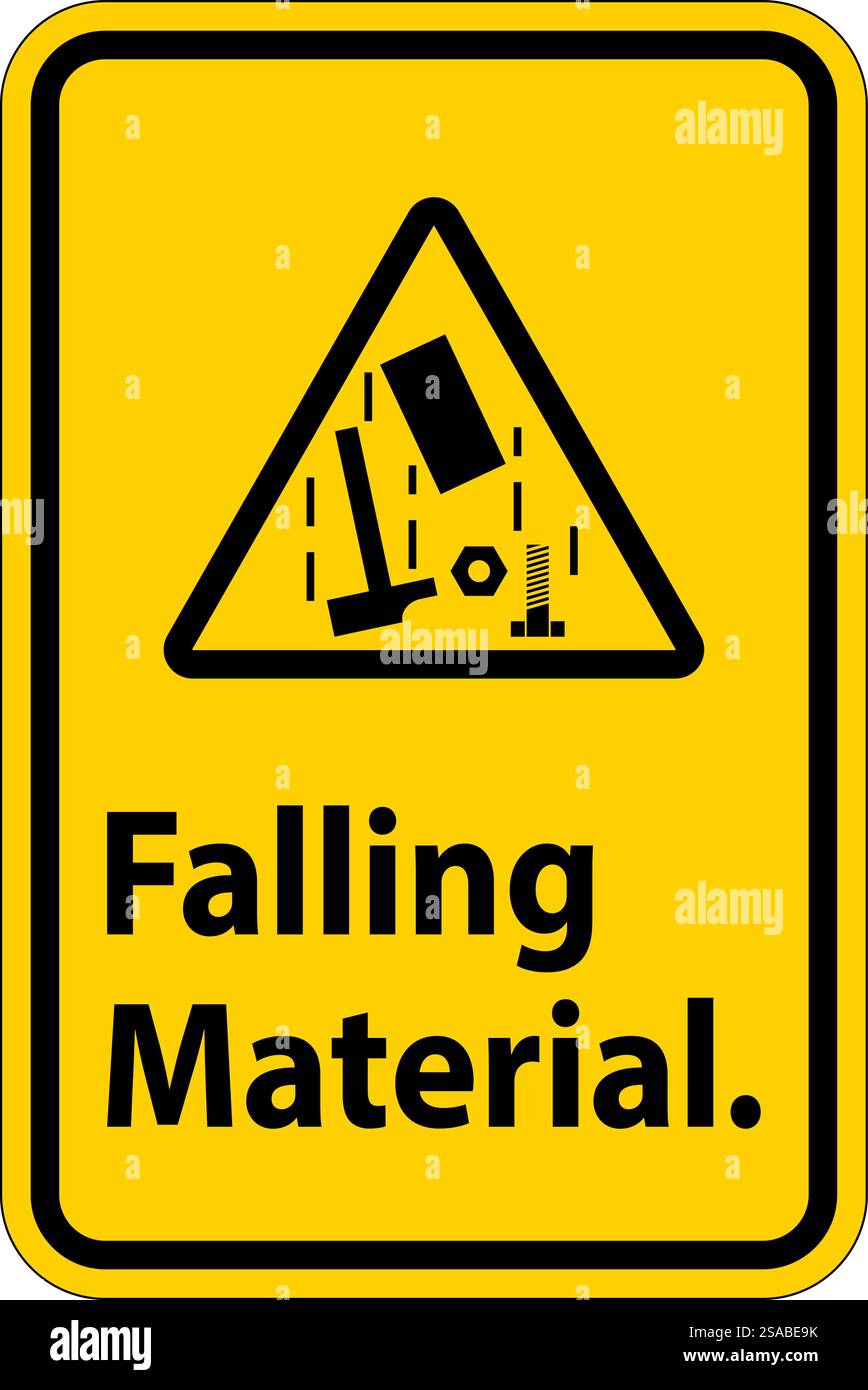 Caution Sign, Falling Material Stock Vector