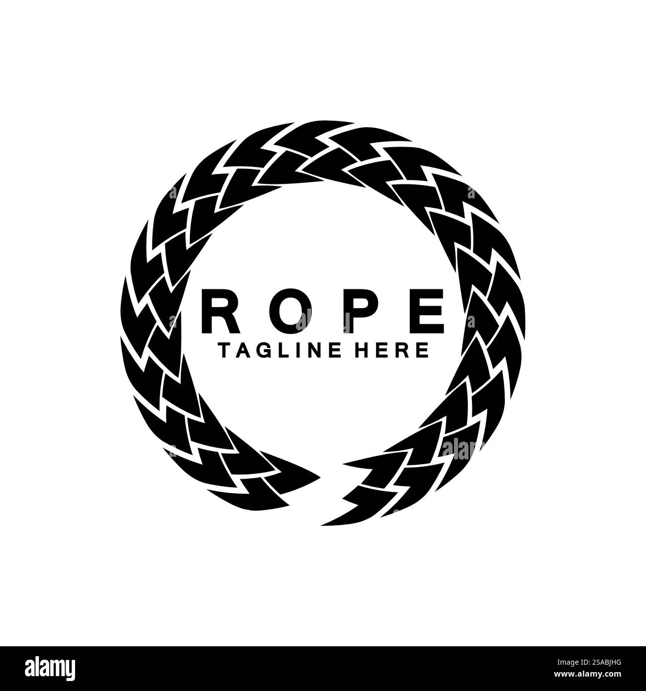 Round circle rope icon symbol Vector isolated on white background. Stock Vector