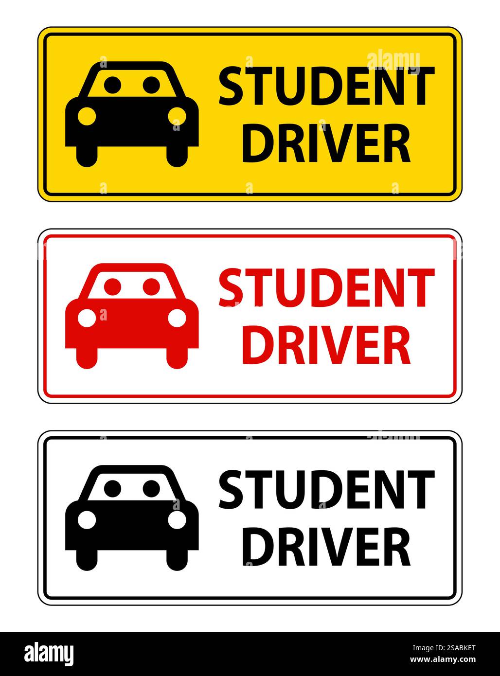 student-driver-sign-hi-res-stock-photography-and-images-alamy for Free Printable New Driver Sign Student driver sign hi-res stock photography and images - Alamy for Free Printable New Driver Sign